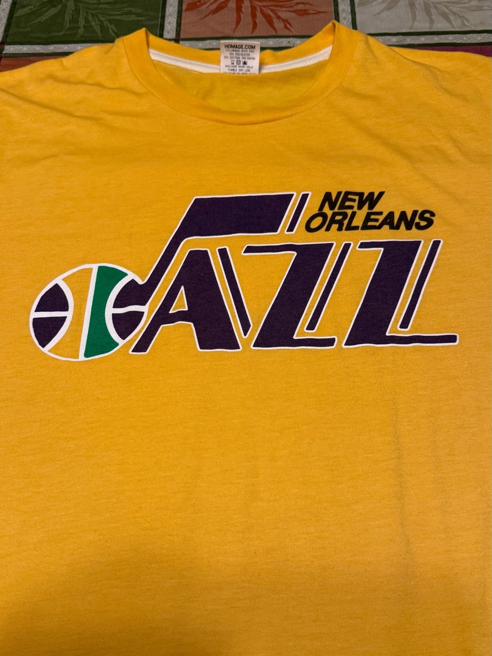 Rare Homage Men’s New Orleans Jazz Shirt XL Extra Large NBA Throwback Retro